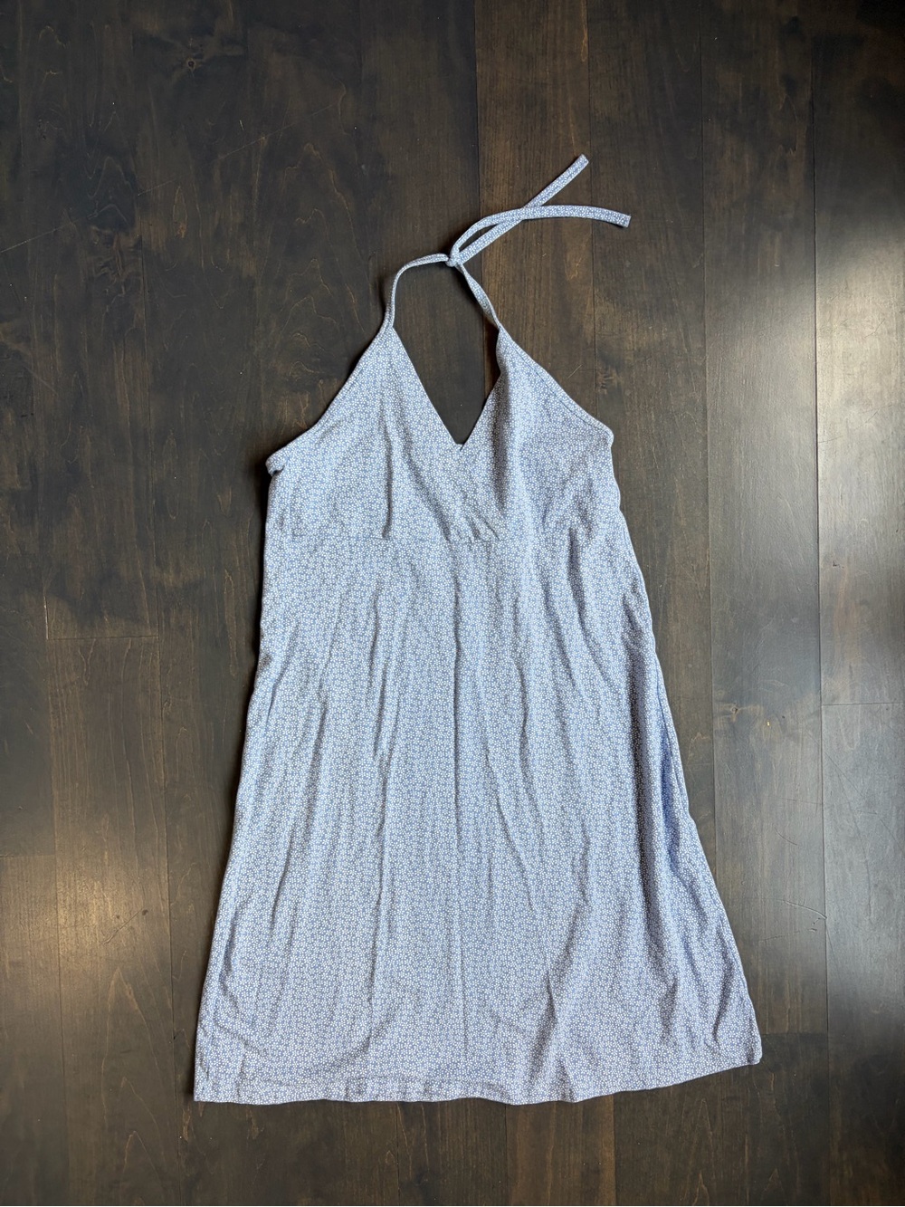 John Galt Brandy Melville Light Blue Floral Halter Dress